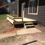 basic deck with bench seating