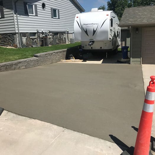 new concrete driveway
