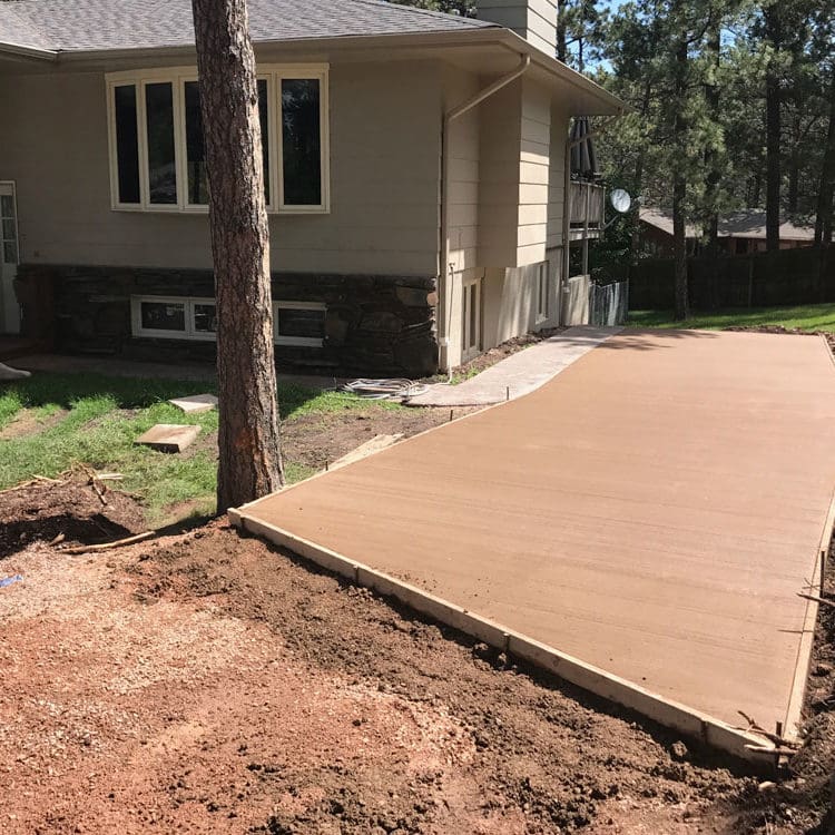 colored concrete patio