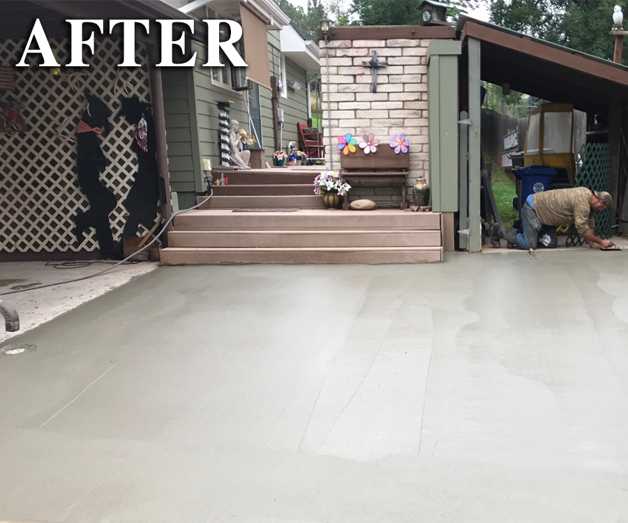 New concrete patio poured New concrete patio poured