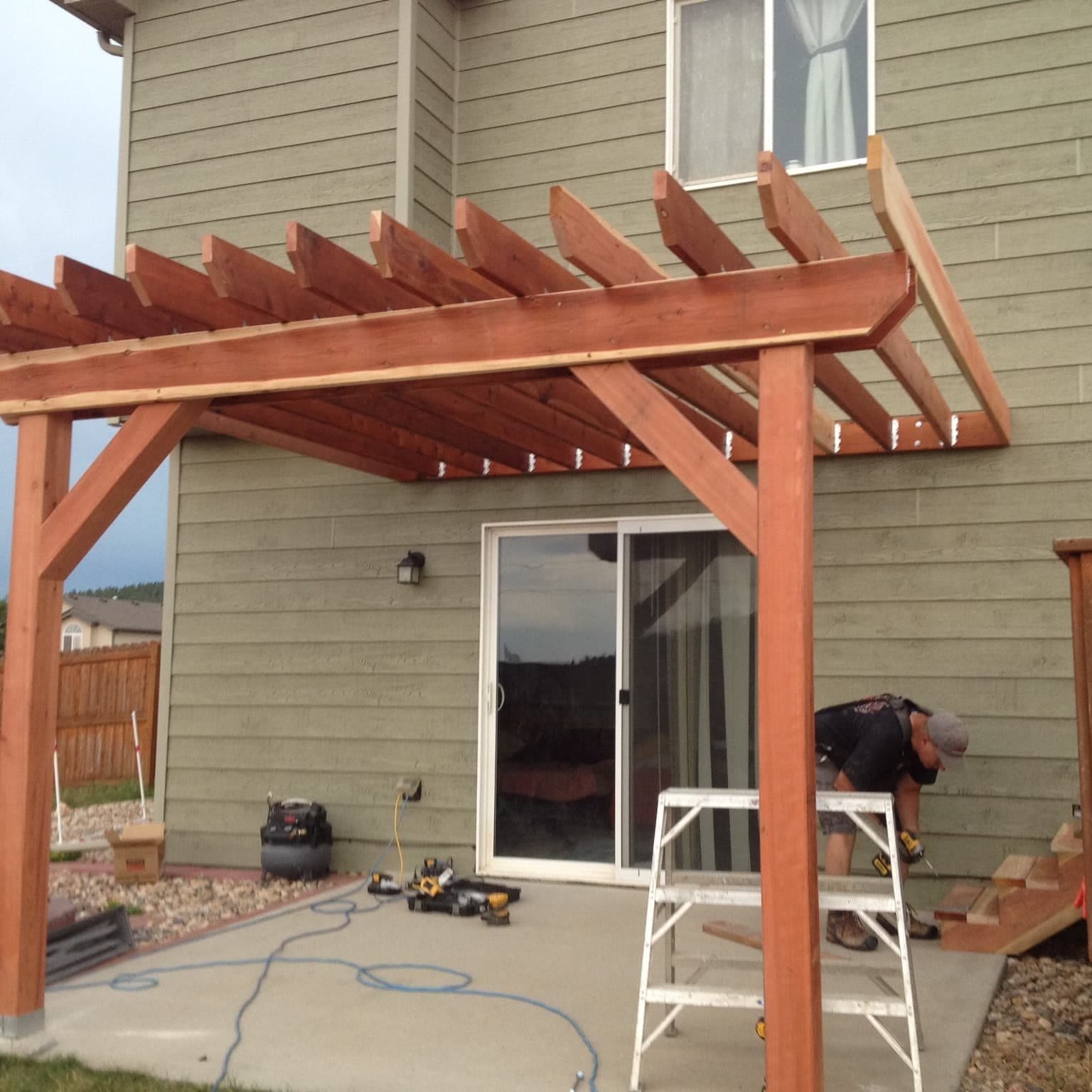 Pergola on Concrete Patio