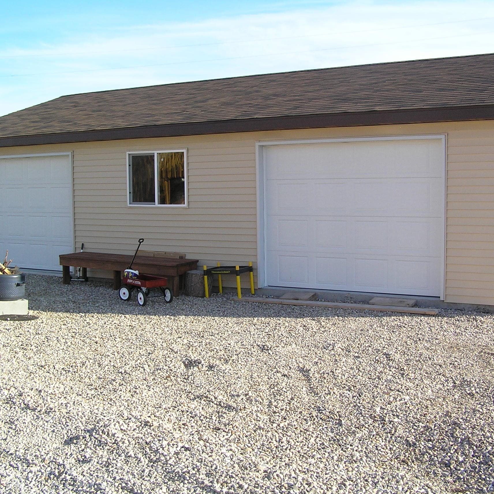 Garage with large shop addition
