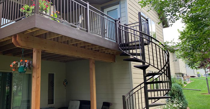 custom metal deck railing