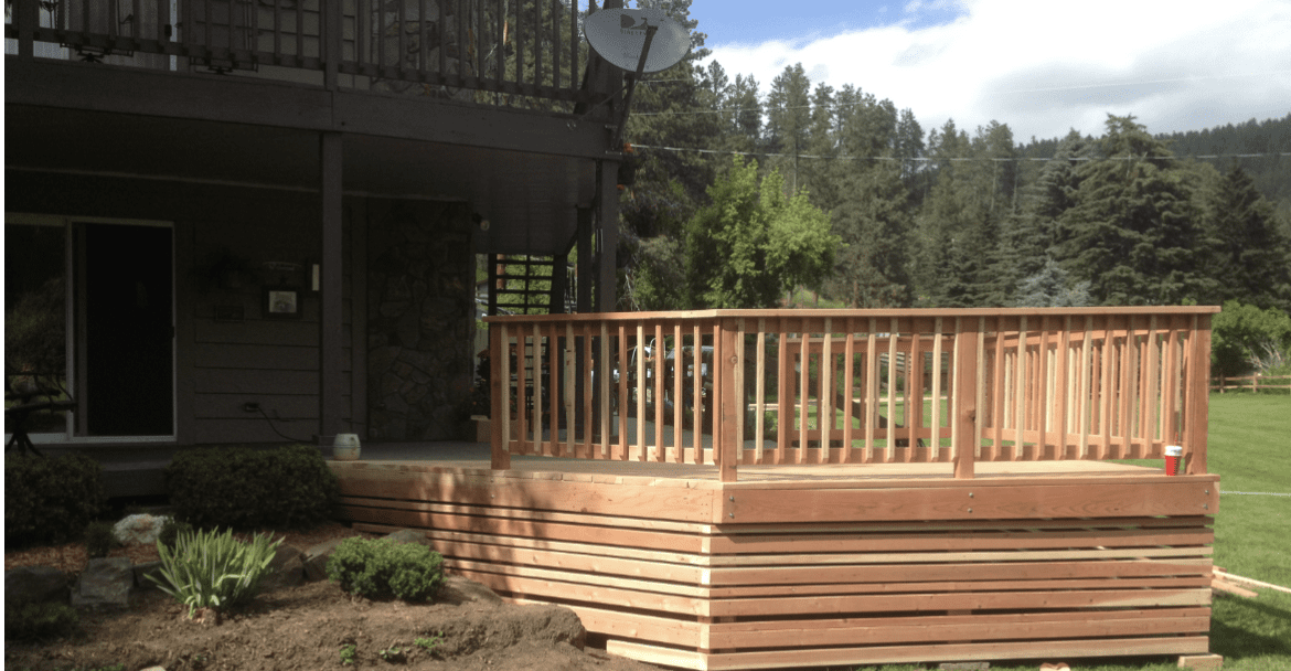 Redwood Deck in the Black Hills Redwood Deck in the Black Hills