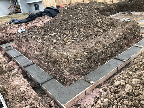 Concrete Footings and Dirt work