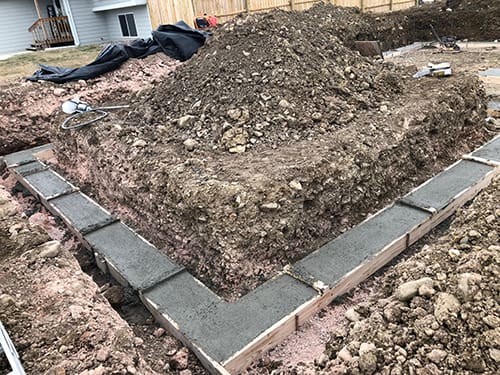 Concrete Footings and Dirt work