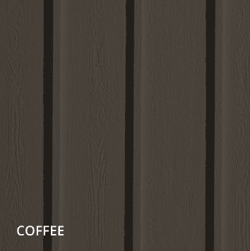 vertical siding coffee color