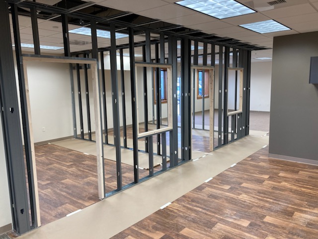 Commercial office space Framing
